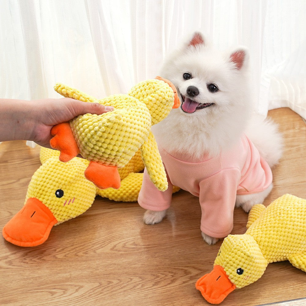 Duck Plush Dog Toy – Squeaky Interactive Chew Toy for Dogs & Puppies