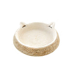 Handwoven Cat Ear Pet Bed – Natural Woven Cat Nest for Cats & Small Pets