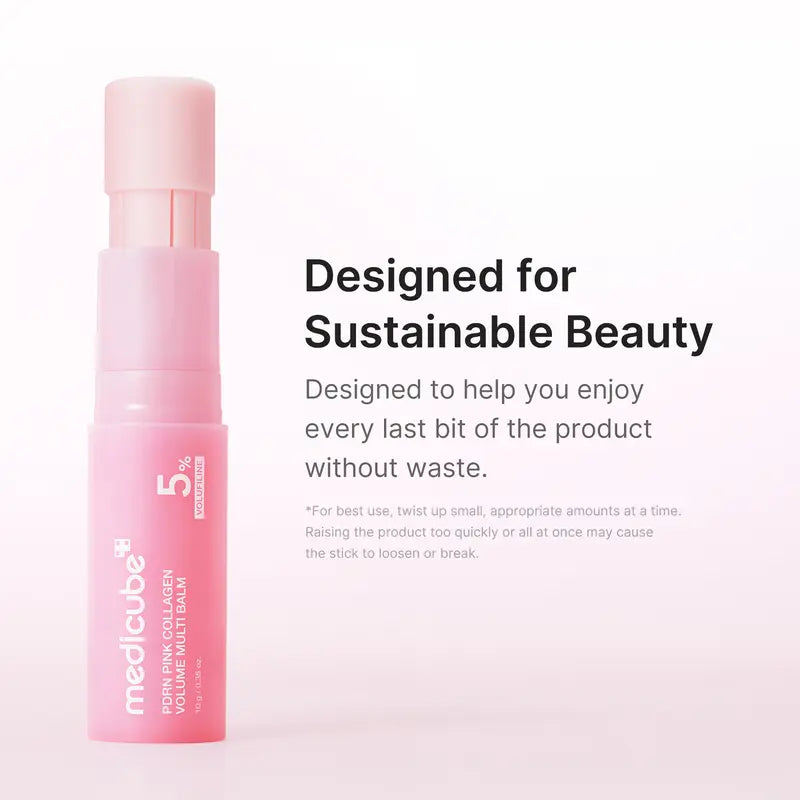 PDRN Pink Collagen Multi Balm Stick for Under-Eyes, Lips & Fine Lines