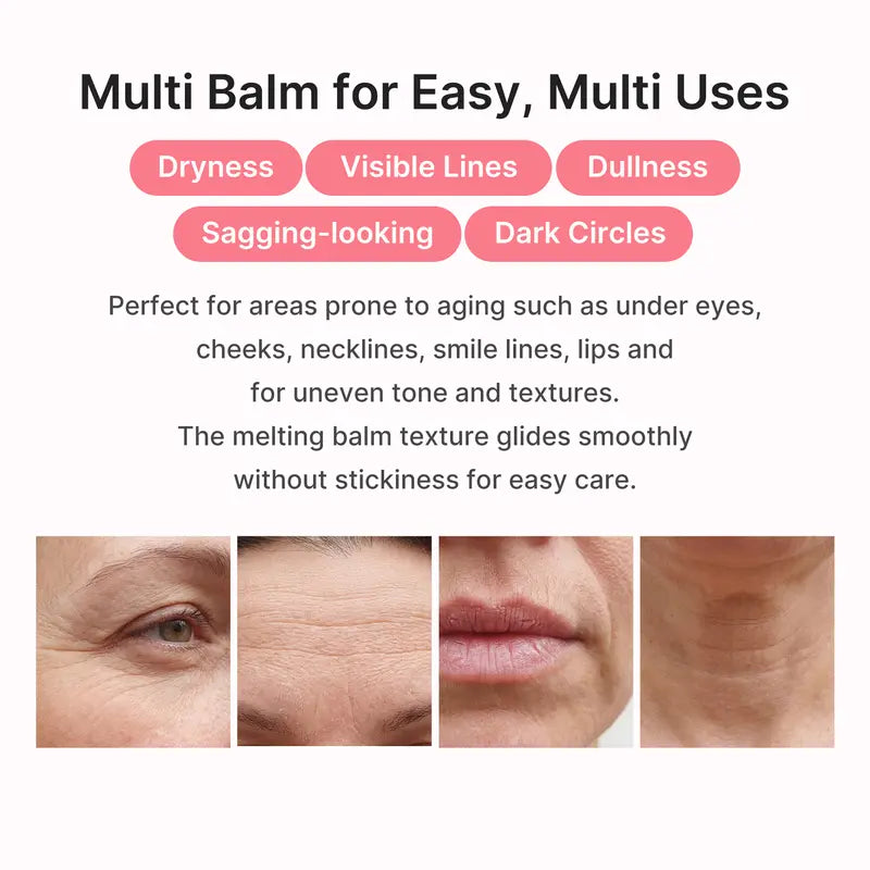 PDRN Pink Collagen Multi Balm Stick for Under-Eyes, Lips & Fine Lines