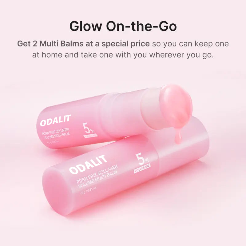PDRN Pink Collagen Multi Balm Stick for Under-Eyes, Lips & Fine Lines