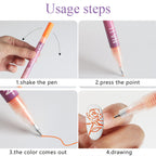 🎁The Best Christmas present For Kids -50% OFF⏳🎨12 Colors Nail Art Pens Set