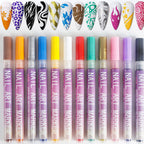 🎁The Best Christmas present For Kids -50% OFF⏳🎨12 Colors Nail Art Pens Set